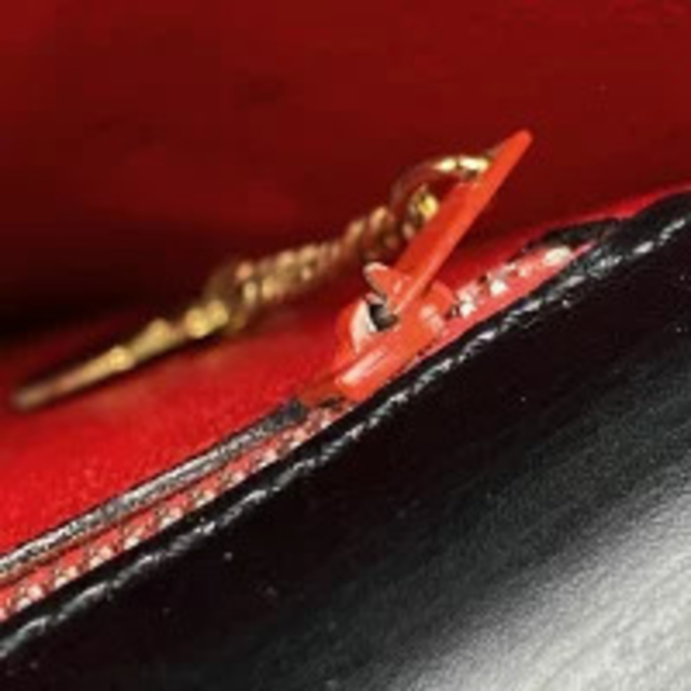 Celine Handbag Double Flap Leather Black - Picture 6 of 7